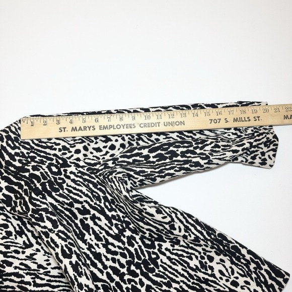 Talbots Animal Print Jacket Blazer 16W Cotton Blend Lined 3/4 Sleeves Career - Picture 9 of 9